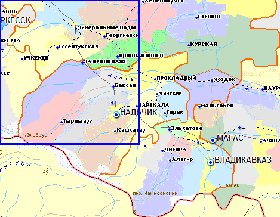 mapa de Kabardino-Balcaria