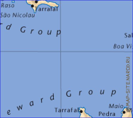 carte de Cap-Vert en anglais