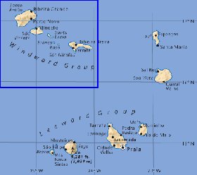 mapa de Cabo Verde em ingles