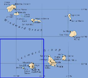 mapa de Cabo Verde em ingles