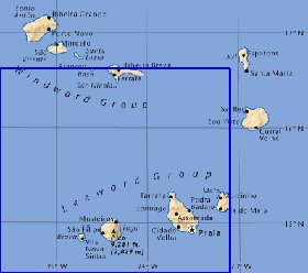 mapa de Cabo Verde em ingles