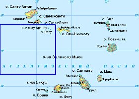 Fisica mapa de Cabo Verde
