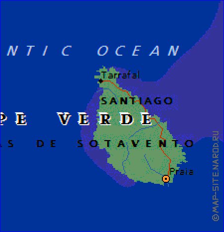 mapa de Cabo Verde