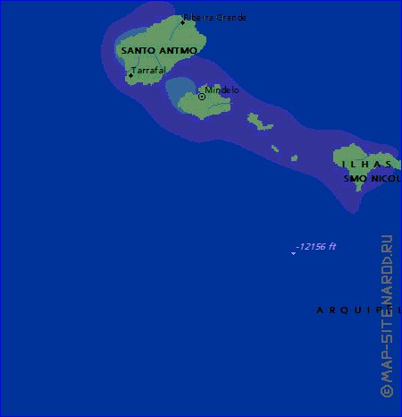 mapa de Cabo Verde