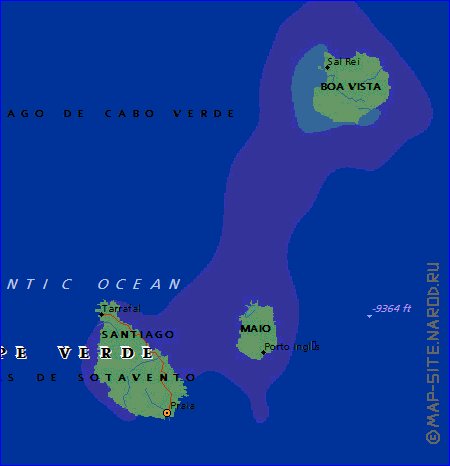 mapa de Cabo Verde