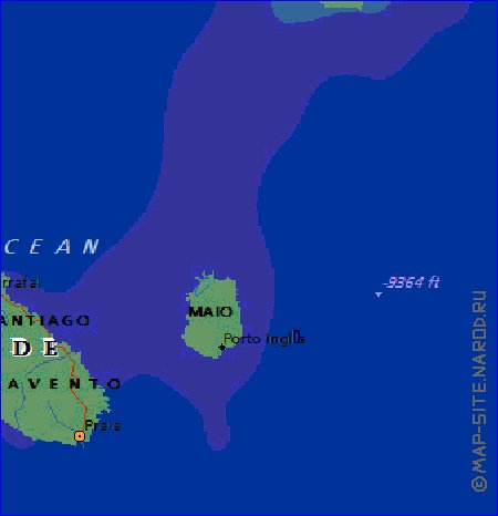 mapa de Cabo Verde