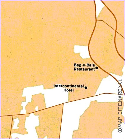 carte de Kaboul en anglais