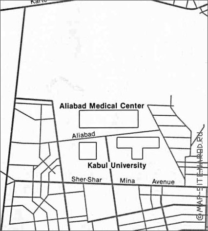 mapa de Cabul