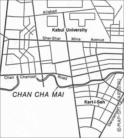 mapa de Cabul