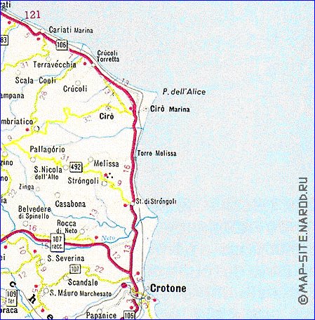 carte de Calabre