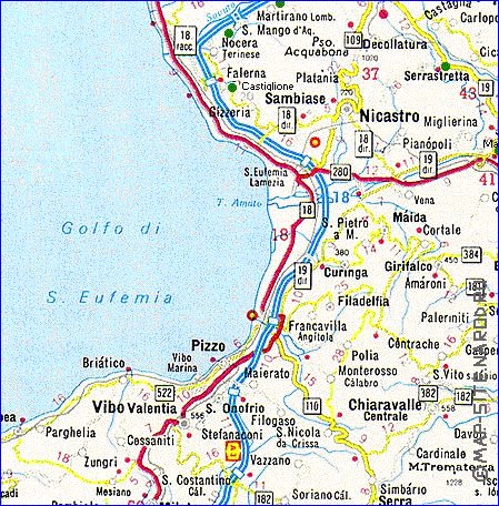 carte de Calabre