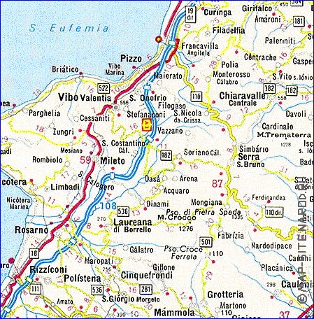 carte de Calabre