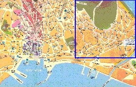 mapa de Cagliari em italiana