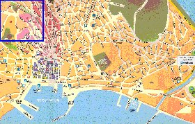 mapa de Cagliari em italiana