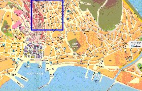 mapa de Cagliari em italiana