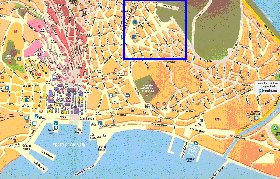 mapa de Cagliari em italiana