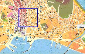 mapa de Cagliari em italiana