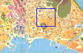 mapa de Cagliari em italiana