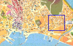 mapa de Cagliari em italiana