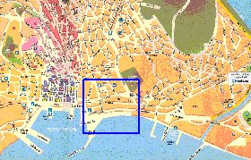 mapa de Cagliari em italiana