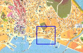 mapa de Cagliari em italiana