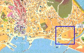 mapa de Cagliari em italiana