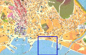 mapa de Cagliari em italiana