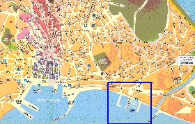 mapa de Cagliari em italiana