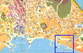 mapa de Cagliari em italiana