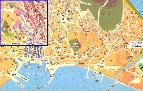 mapa de Cagliari em italiana