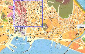 mapa de Cagliari em italiana