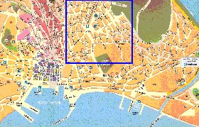 mapa de Cagliari em italiana