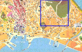 mapa de Cagliari em italiana