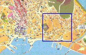 mapa de Cagliari em italiana