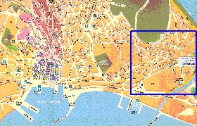 mapa de Cagliari em italiana