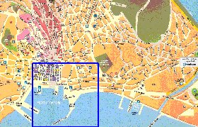 mapa de Cagliari em italiana