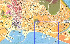 mapa de Cagliari em italiana