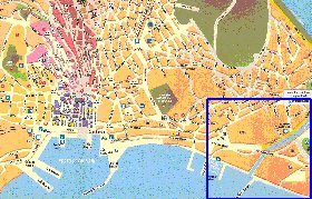 mapa de Cagliari em italiana