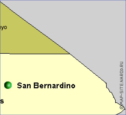 carte de Californie en anglais