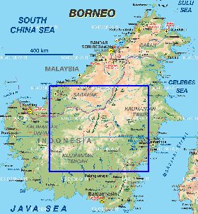 mapa de Borneo em alemao