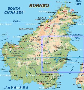 mapa de Borneo em alemao