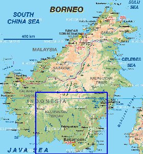 mapa de Borneo em alemao