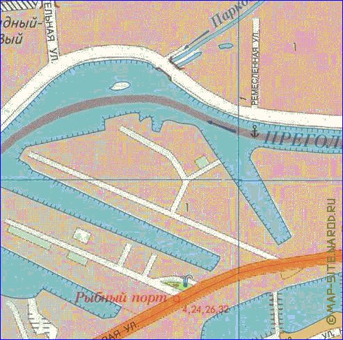 mapa de Kaliningrado