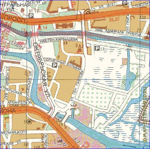 mapa de Kaliningrado