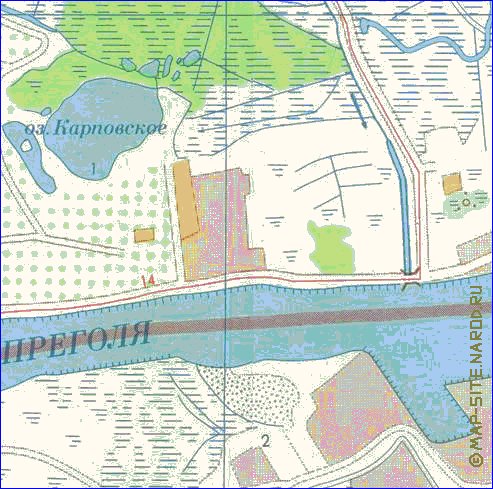 mapa de Kaliningrado