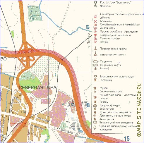 mapa de Kaliningrado