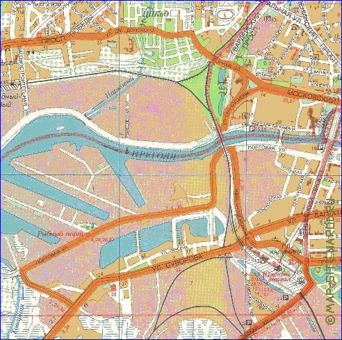 mapa de Kaliningrado