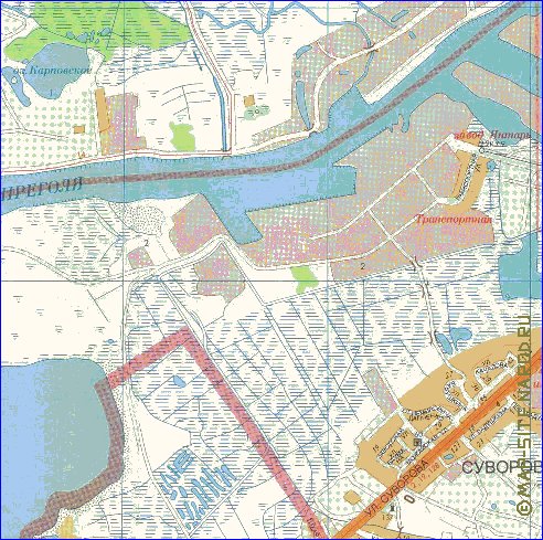 mapa de Kaliningrado