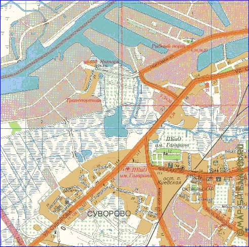 mapa de Kaliningrado