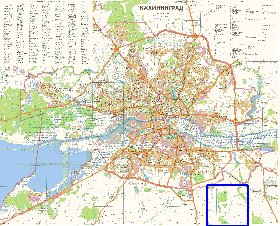 mapa de Kaliningrado